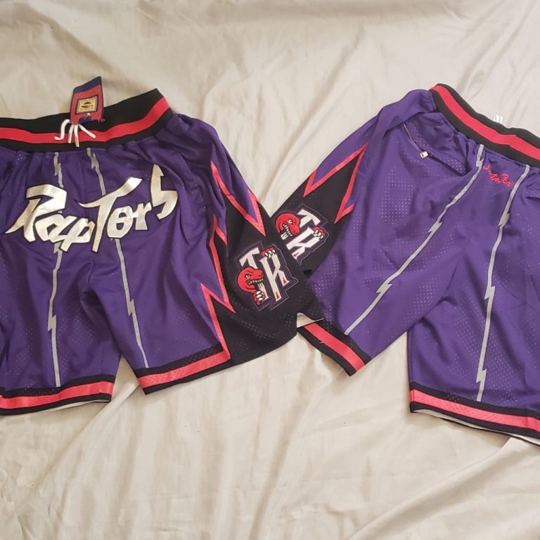 Toronto Raptors Basketball Just Don Shorts Purple photo review