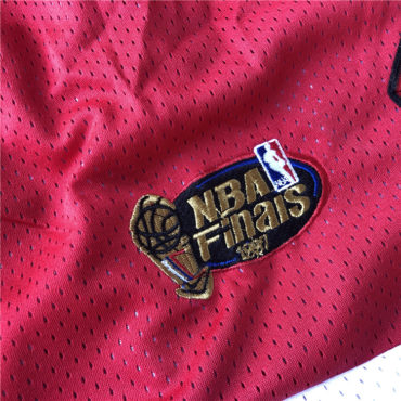 1997 Finals Bulls x Jazz Basketball Just Don Shorts (Red/White) - Image 3