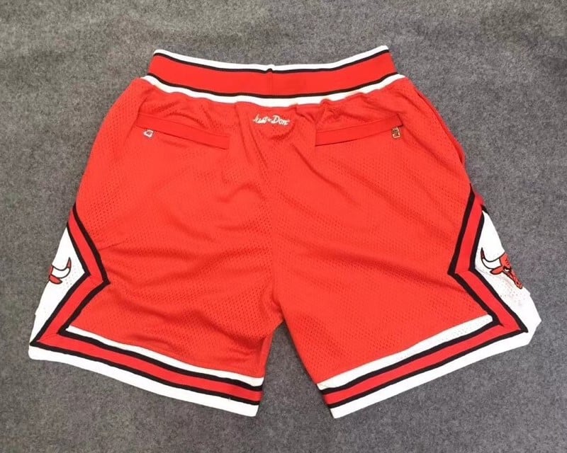 Chicago Bulls Red Shorts with Chicago Logo - Justdonshorts
