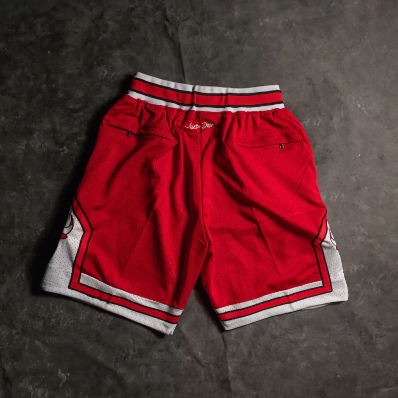 Chicago Bulls Throwback Red Shorts back