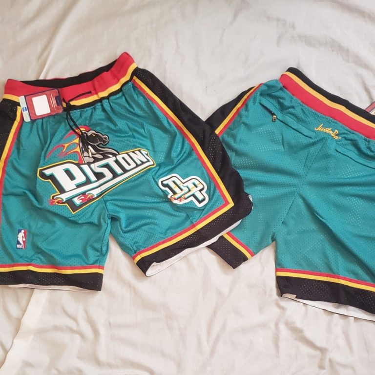 Detroit Pistons Throwback Teal Shorts photo review