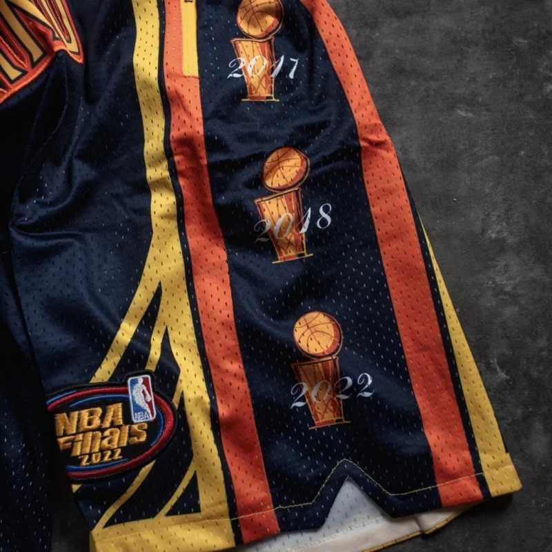 Golden State Warriors 30 Curry Navy Final Shorts logo