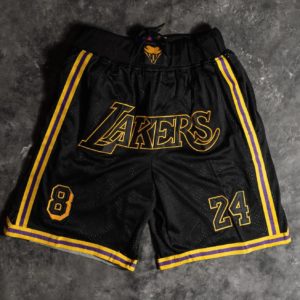 Kobe Bryant 8-24 Los Angeles Lakers Black Shorts