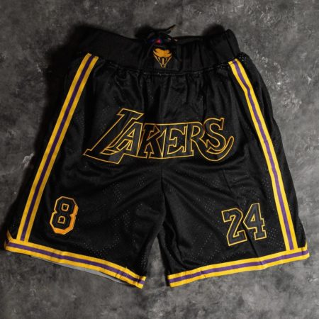 Kobe Bryant 8-24 Los Angeles Lakers Black Shorts