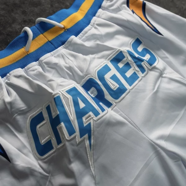 Los Angeles Chargers White Shorts logo