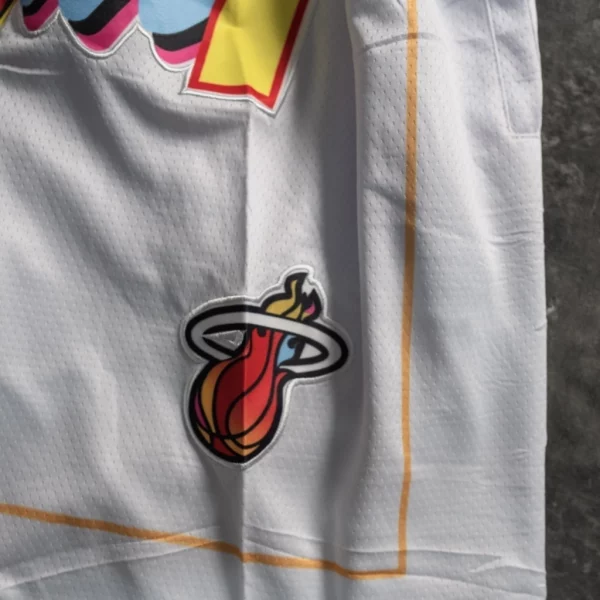 Miami Heat 2023 White City Edition Shorts logo1