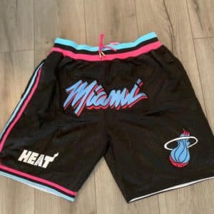 Miami Heat M&N Black Shorts
