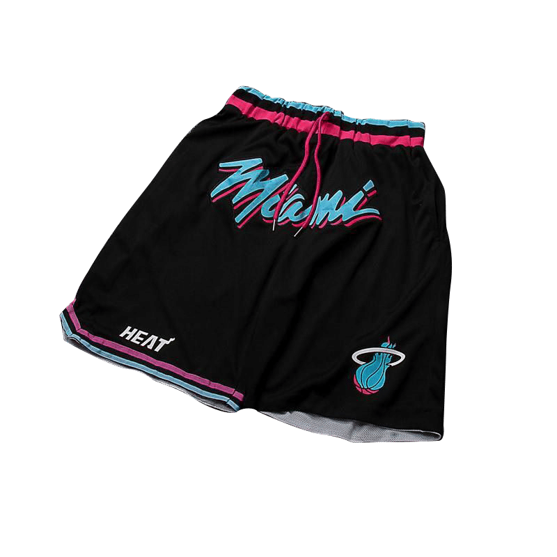 Miami Heat Black Vice City Basketball Just Don Shorts Justdonshorts