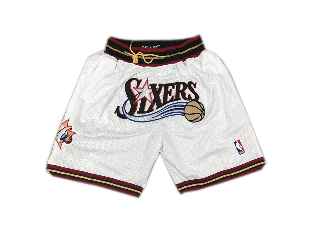 Philadelphia 76ers Shorts White - Justdonshorts