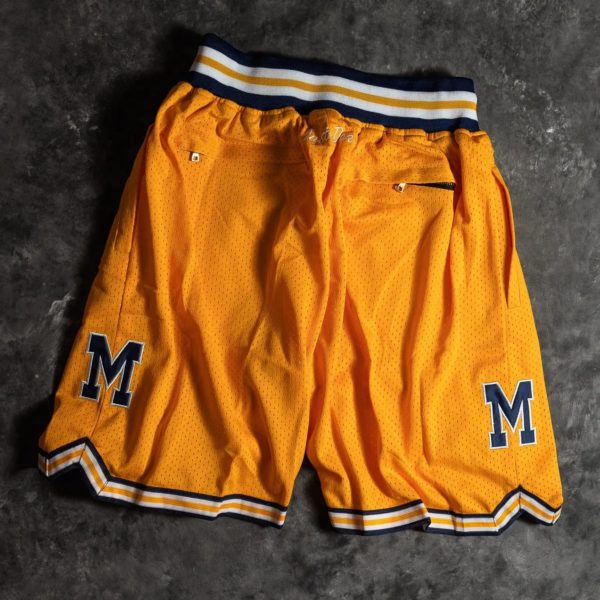 University of Michigan Shorts Gold back