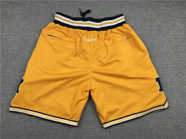 University of Michigan Shorts Gold