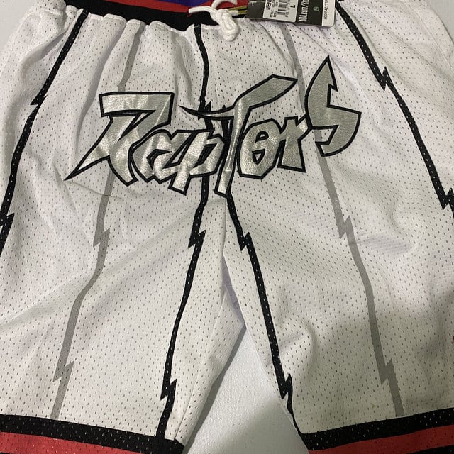 Toronto Raptors Shorts White Throwback Basketball Just Don photo review