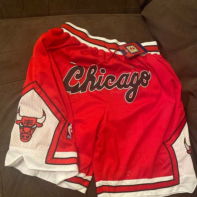 Chicago Bulls Shorts Throwback Red Basketball Just Don photo review