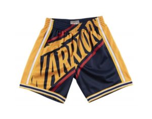 Golden State Warriors Big Face Shorts Hardwood Classics M&N