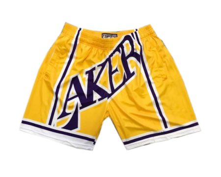 Los Angeles Lakers Big Face Shorts Yellow