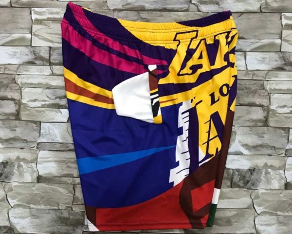 Los Angeles Lakers Rainbow Big Face Shorts 3