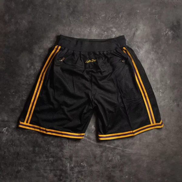 Los Angeles Lakers Shorts Black back