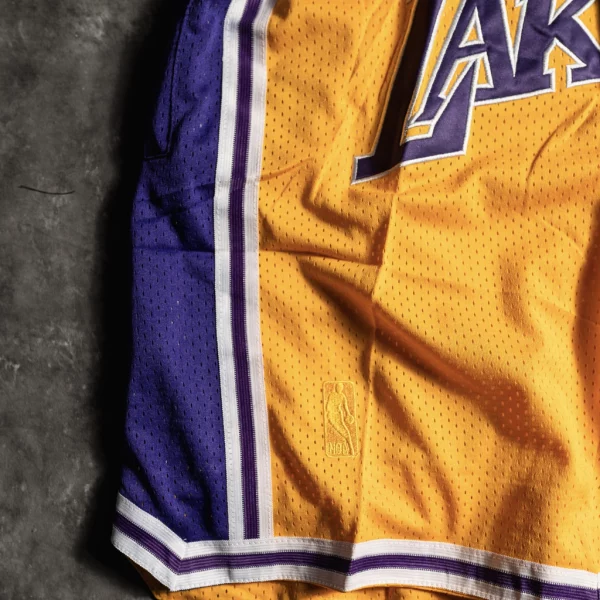 Los Angeles Lakers Shorts Yellow side