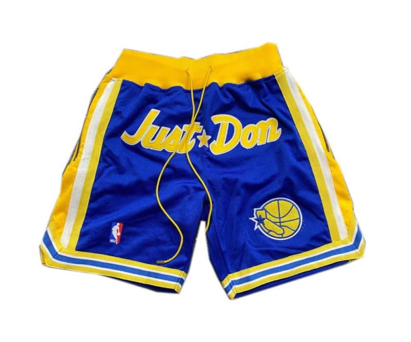 Just Don Style x 1995-1996 Golden State Warriors Retro Basketball Shorts a