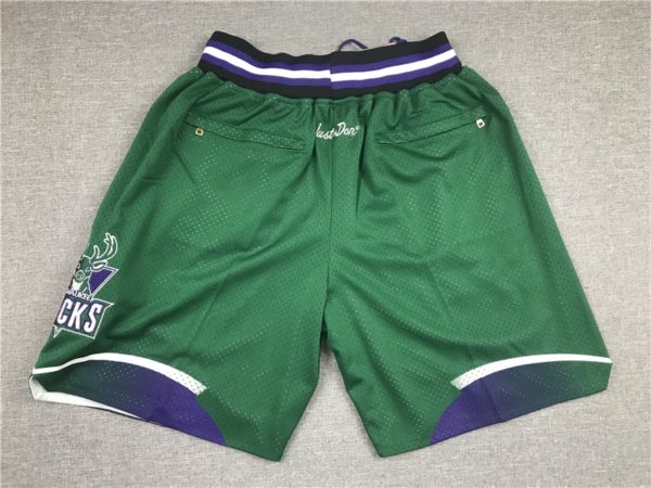 Milwaukee Bucks Green Shorts back