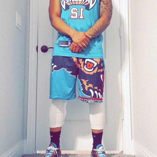 Memphis Grizzlies Hardwood Classics Big Face Basketball  Shorts photo review