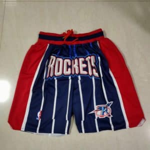 Houston Rockets 1995-96 Navy Basketball Shorts