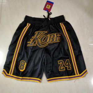 Kobe bryant Lakers black shorts