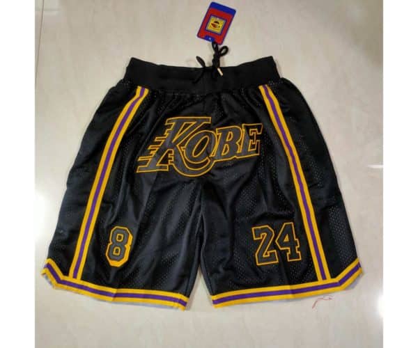Kobe bryant Lakers black shorts