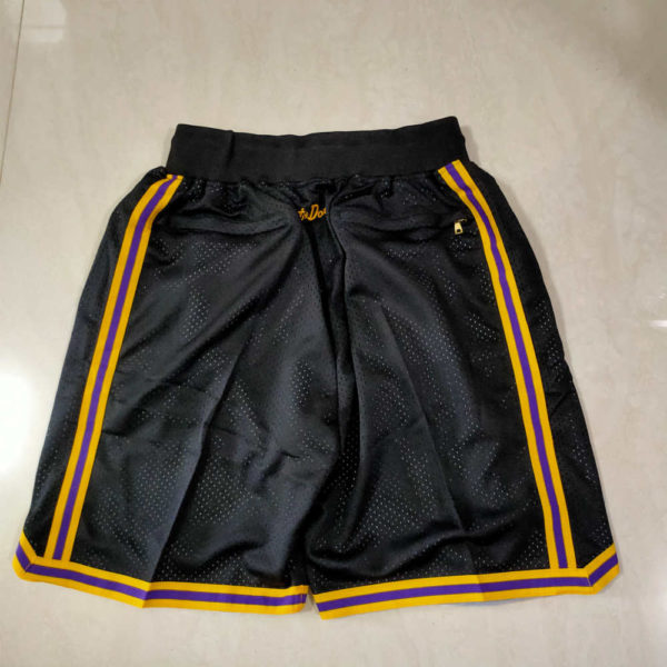 Kobe bryant Lakers black shorts back