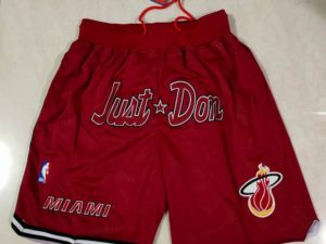 Miami Heat Retro Just Don Style Shorts