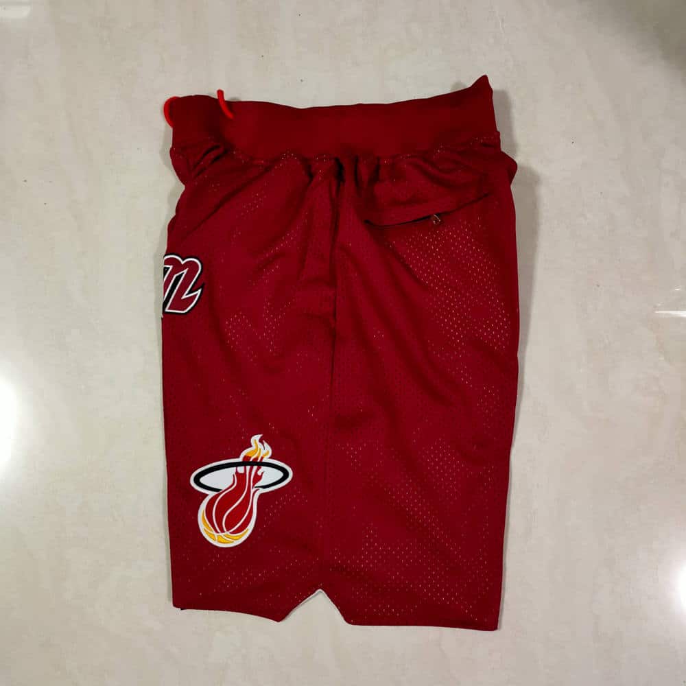 Miami Heat Retro Style Red Basketball Shorts