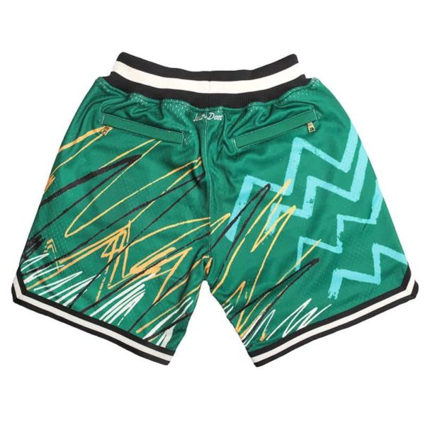 Seattle Supersonics Sublimated Shorts (Green) BACK