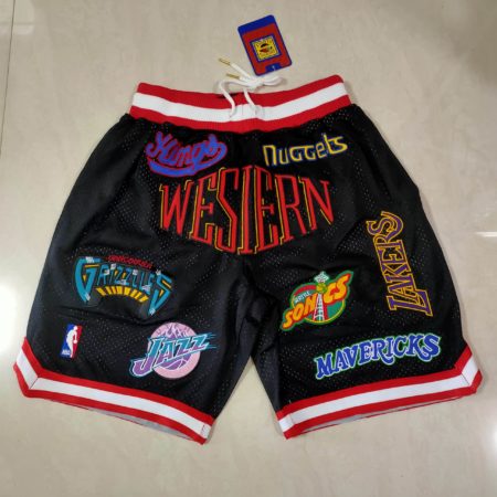 Western Conference Black Basketball Shorts