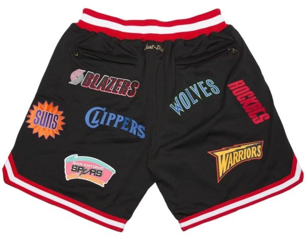 Western Conference Black Shorts back