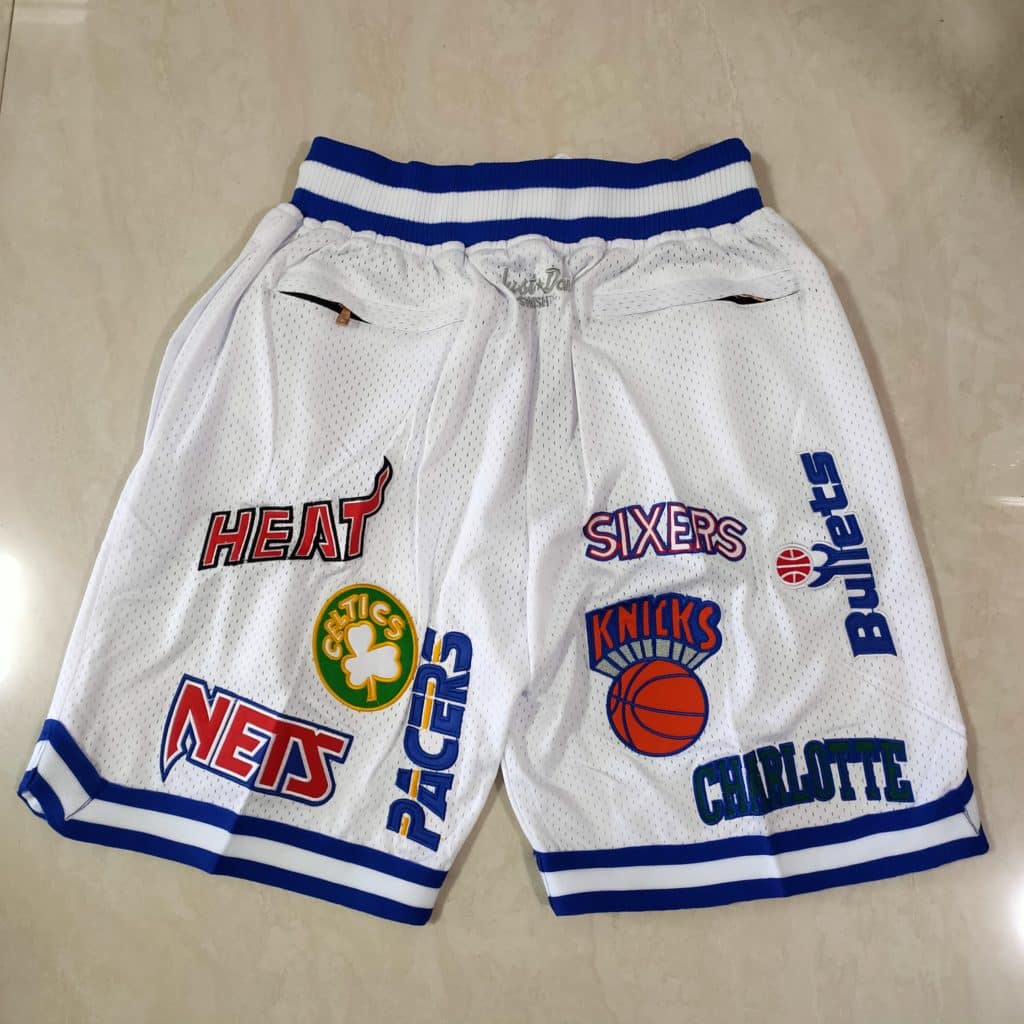 Western Conference White Basketball Shorts - Justdonshorts