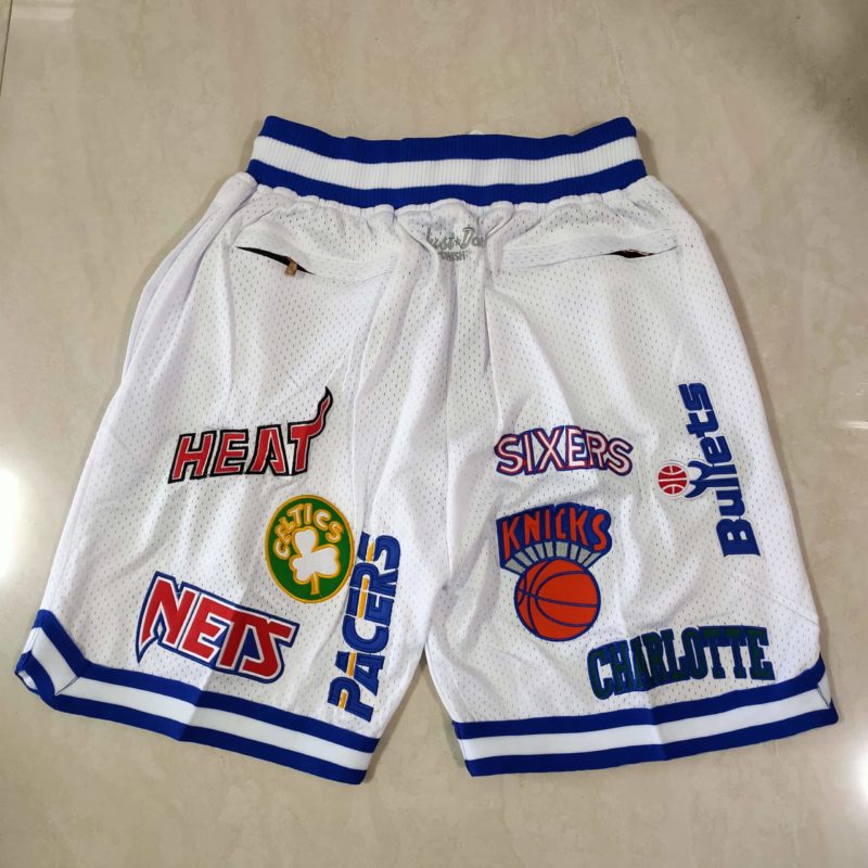 Western Conference White Basketball Shorts back