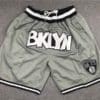 Brooklyn Nets Gray Swingman Throwback Basketball Shorts
