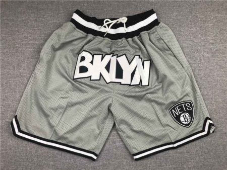 Brooklyn Nets Gray Swingman Throwback Basketball Shorts