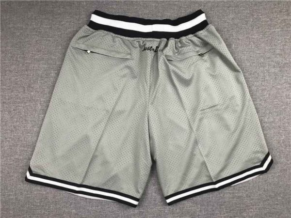 Brooklyn Nets Gray Swingman Throwback Basketball Shorts back