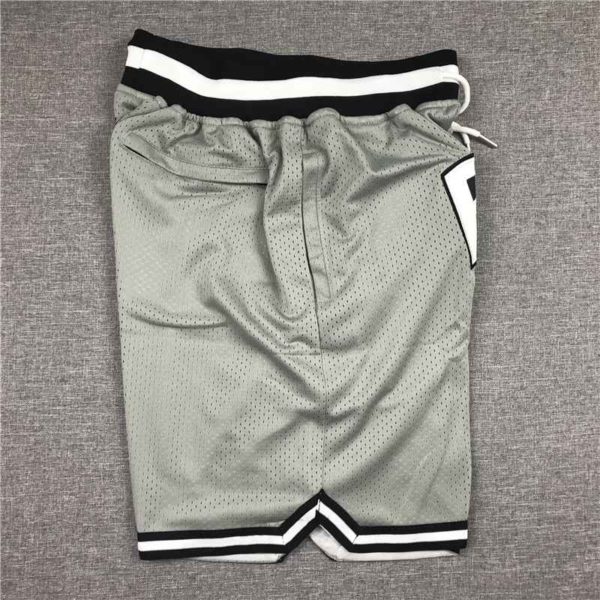 Brooklyn Nets Gray Swingman Throwback Basketball Shorts side1