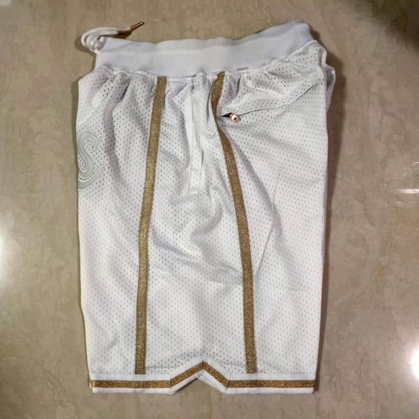 Los Angeles Lakers White MVP Just Don Swingman Throwback Shorts side