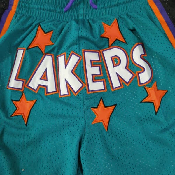 Los Angeles Lakers 1995 Rookie Green Basketball Shorts logo