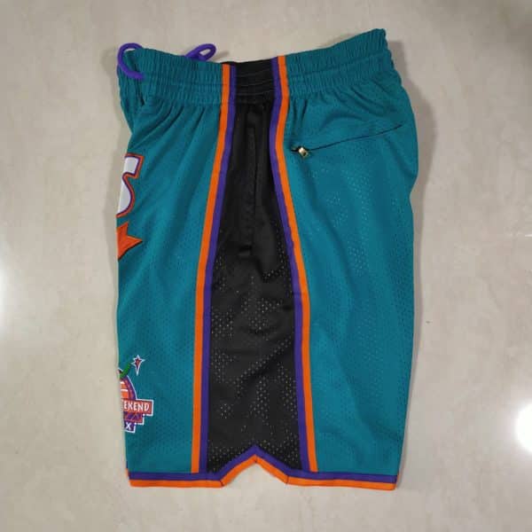 Los Angeles Lakers 1995 Rookie Green Basketball Shorts side
