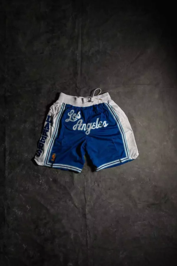 Los Angeles Lakers M&N 1996-1997 LOS ANGELES Royal Blue Basketball Shorts