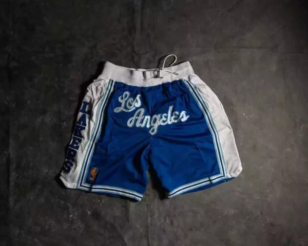 Los Angeles Lakers M&N 1996-1997 LOS ANGELES Royal Blue Basketball Shorts