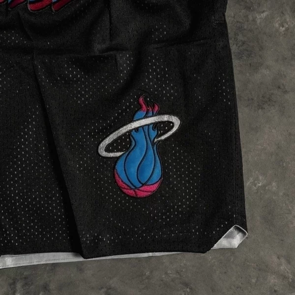 Miami Heat Black Vice City Shorts logo