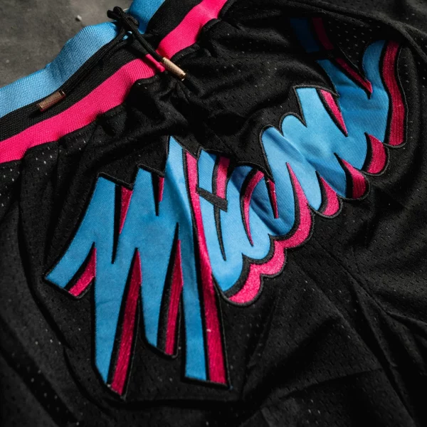 Miami Heat Black Vice City Shorts logo1