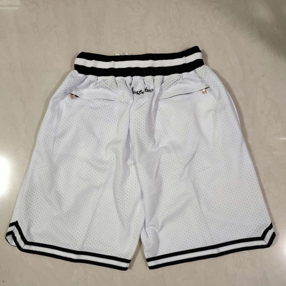 Brooklyn Nets White Swingman Throwback Basketball Shorts - justdonshorts