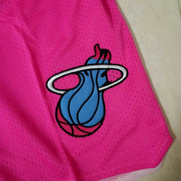 Miami Heat Shorts Pink Shorts logo