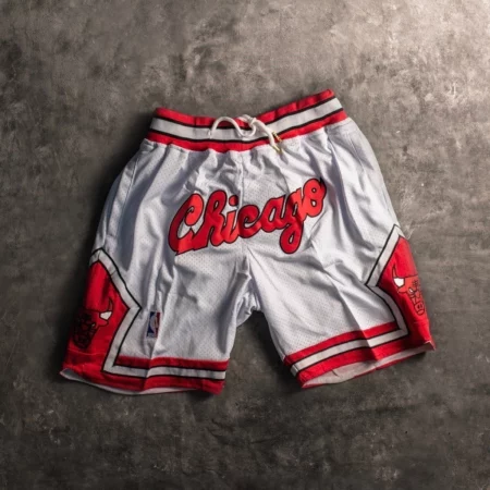 Chicago Bulls Throwback White Shorts